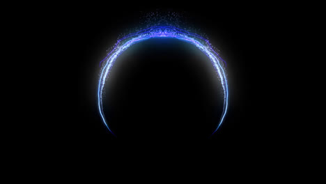 Abstract-futuristic-magic-circle-tunnel-Ring-energy-particle-effect-animation-with-black-background.